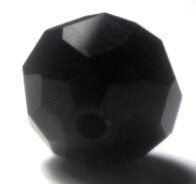 Margele sticla cristale negru 10 mm