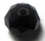 Margele sticla cristale negru 10 mm