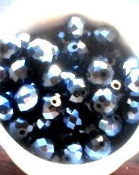 Margele sticla cristale petrol metalizat 10 mm