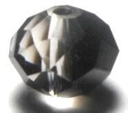 Margele sticla cristale fumuriu transparent semielectroplacat 10 mm