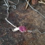 REZERVAT donatie Mihaita - Colier din argint cu piatra bruta de rubin