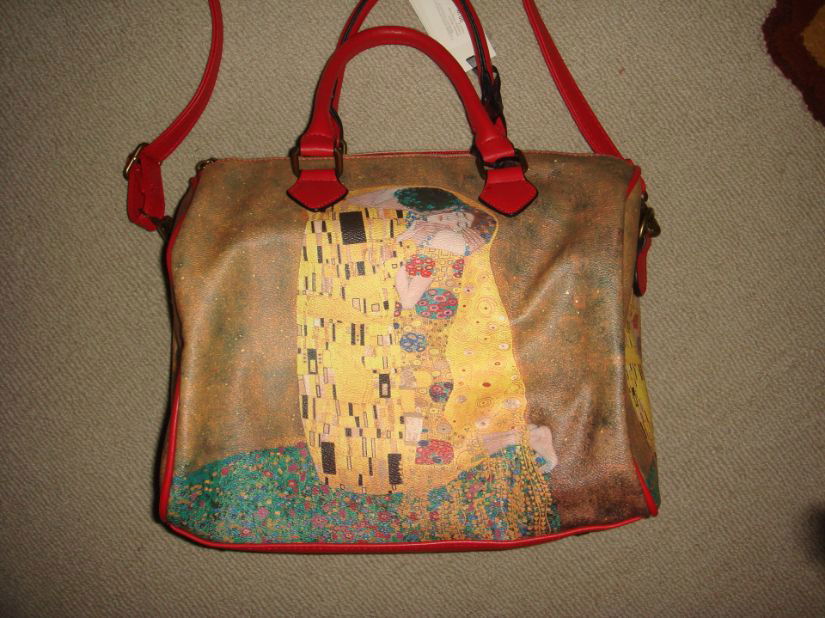 Geanta noua, cu print Gustav Klimt