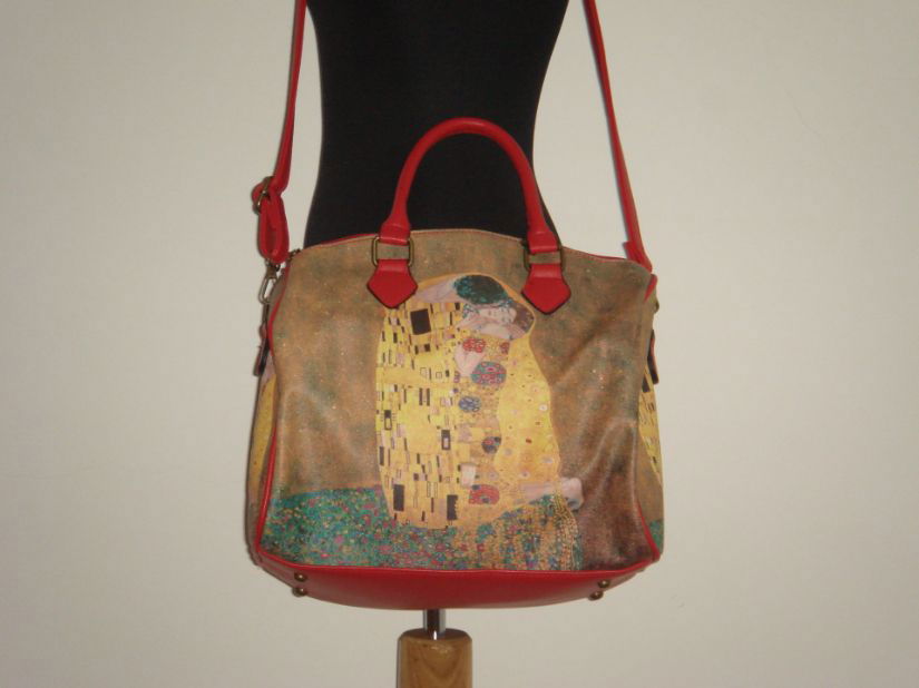 Geanta noua, cu print Gustav Klimt