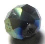 Margele sticla cristale vernil cu reflexi albastrui 10 mm