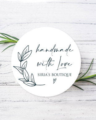 Stickere Handmade with Love personalizate pentru produse
