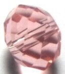 Margele sticla cristale roz transparent 10 mm