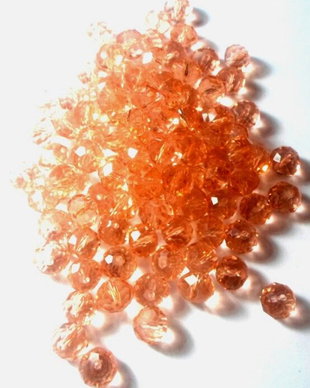 Margele sticla cristale roz prafuit transparent 10 mm
