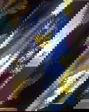 ESARFA SUPERBA MATASE NATURALA PLINA MARGINI RULATE MANUAL 78/76 CM