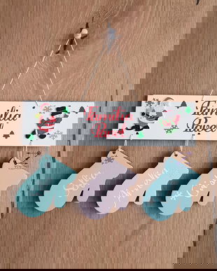 Ornament brad familie, decoratiune membrii familiei, ornament personalizat familie, decoratiune craciun, glob personalizat