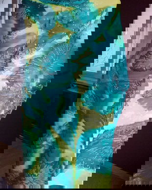 ESARFA MATASE NATURALA HANDPAINTED