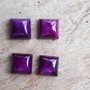 Cabochon agata patrata, 10 mm (2 buc)
