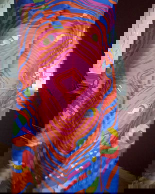 ESARFA FEERIE DE CULORI MATASE NATURALA 90/90 CM MADE IN FRANCE