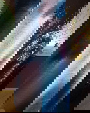 ESARFA  MARI DIMENSIUNI MATASE NATURALA 110/105CM