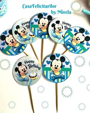 Toppers-uri aniversare tematica baby Mickey mouse
