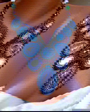 Splendor II / colier statement ,pietre si geme semipretioase, argint 925 sau placate, bijuterii antichizate recreate, podoabe pe viata