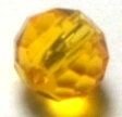 Margele sticla cristale galben transparent 8 mm