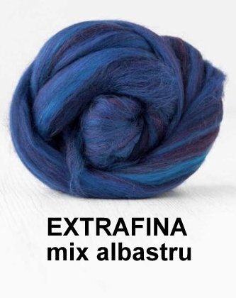 lana extrafina -MULTICOLOR ALBASTRU-50g