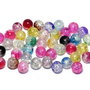 Margele din sticla, crackle, 8 mm, mixte