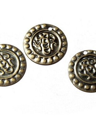 Pandantiv / charm din alama, bronz, 12x0.3 mm