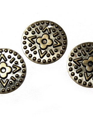Pandantiv / charm din alama, bronz, 15x0.5 mm