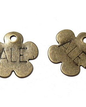 Pandantiv / charm din alama, bronz, 11x0.5 mm