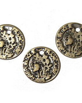 Pandantiv / charm din alama, bronz, 10x0.5 mm