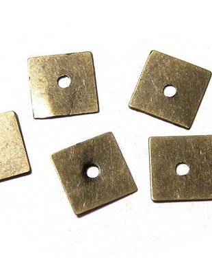Margele din alama, decorative, bronz, 6x6 mm