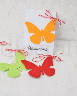 Martisor din hartie plantabila + cartonas
