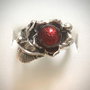 INEL REGLABIL MAKE A WISH-zamac argintat,cabochon murano