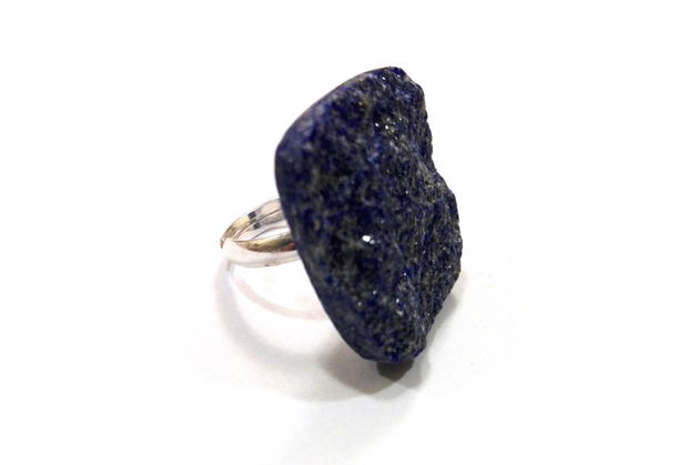 Inel Lapis lazuli druzy si Argint 925 - IN874 - Inel albastru reglabil, inel pietre semipretioase, cadou aniversare, cadou Craciun, cadou 8 martie, cadou sotie, cadou prietena, cristale vindecatoare, cristaloterapie