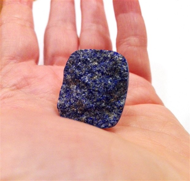 Inel Lapis lazuli druzy si Argint 925 - IN874 - Inel albastru reglabil, inel pietre semipretioase, cadou aniversare, cadou Craciun, cadou 8 martie, cadou sotie, cadou prietena, cristale vindecatoare, cristaloterapie