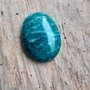 Cabochon amazonit rusesc, 25x18 mm