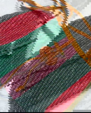 Noua-Poseta textil cu piele