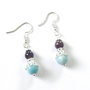 Cercei larimar si ametist
