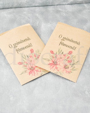 Set 25 pungute kraft pentru martisoare