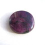 Cabochon rubin- zoisit (INDIA - lucrat manual) aprox 2.5.5x6 mm