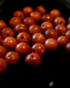 Margele piatra soarelui artificiala - goldstone maro 4 mm