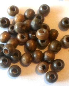 Margele lemn oval maro deschis 11 mm