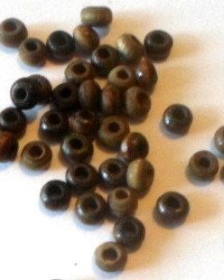 Margele lemn oval maro deschis 4 mm