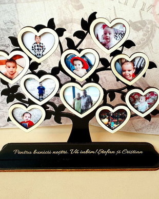 Copac cu POZE  - NEGRU / ALB personalizat