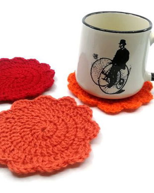 Coaster /Suport căni / pahare, croșetat manual