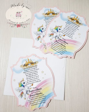 Invitatie botez unicorn