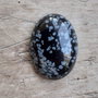 Cabochon obsidian, 30x22 mm