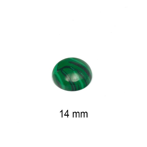 Cabochon malachit sintetic, 14 mm, A112