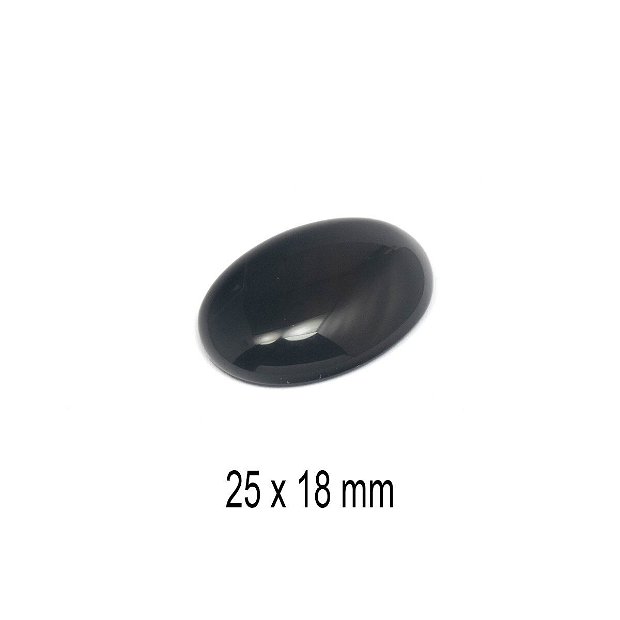 Cabochon Blackstone, 25 x 18 mm, A114