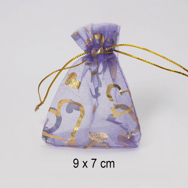 Punguta organza, 9 x 7 cm, Q-17