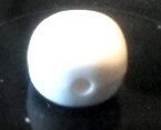 Margele plastice rondele neuniforme alb 9 mm
