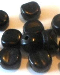 Margele plastice rondele neuniforme negru 9 mm