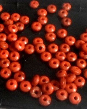 Margele plastice rondele maro rosiatic