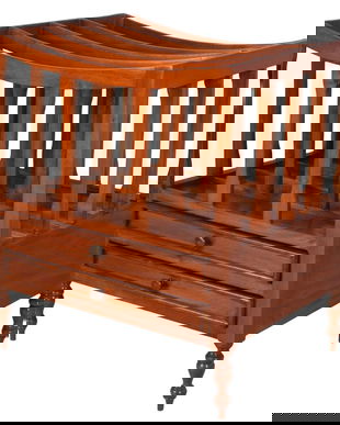 Suport de ziare si reviste din lemn masiv mahon